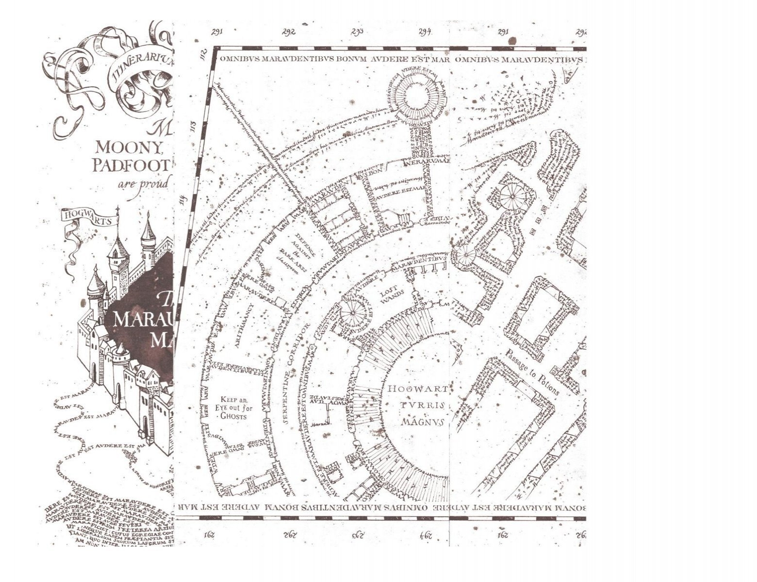 Printable White Marauders Map PDF Printable White Marauders Map PDF