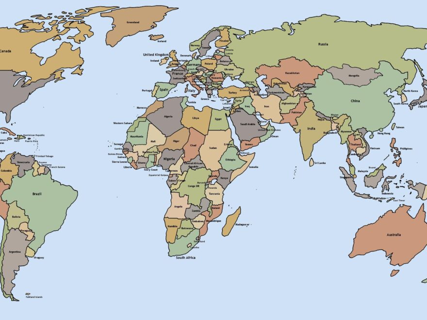 Printable world map political Primary Source Pairings