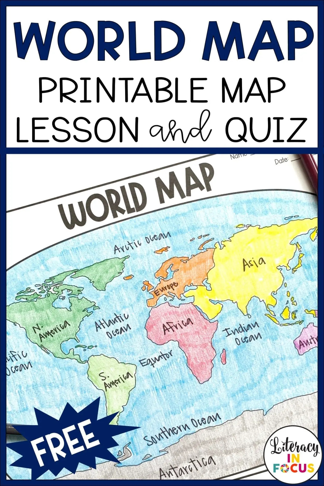 Free Printable Fill In A Map Quiz