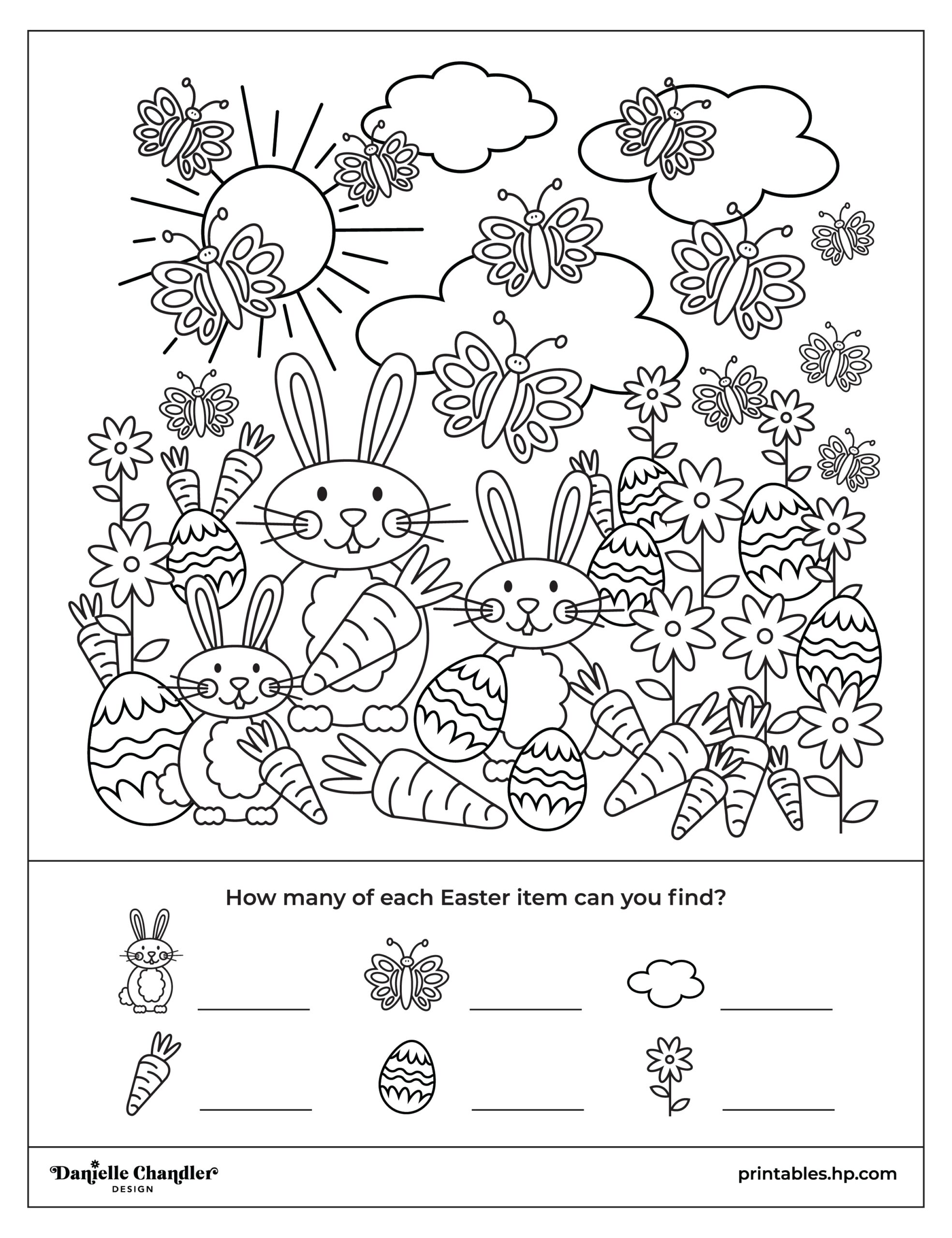 Bunny Treasure Hunt Map Printable