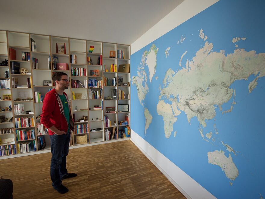 Printing A Wall sized World Map