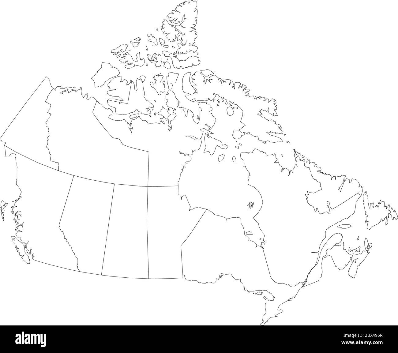 Provinces And Territories Of Canada Cut Out Stock Images Pictures Page 2 Alamy