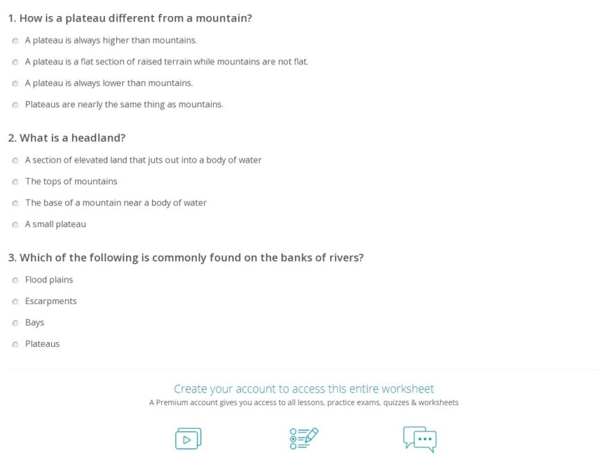 Quiz Worksheet Map Reading Skills Study