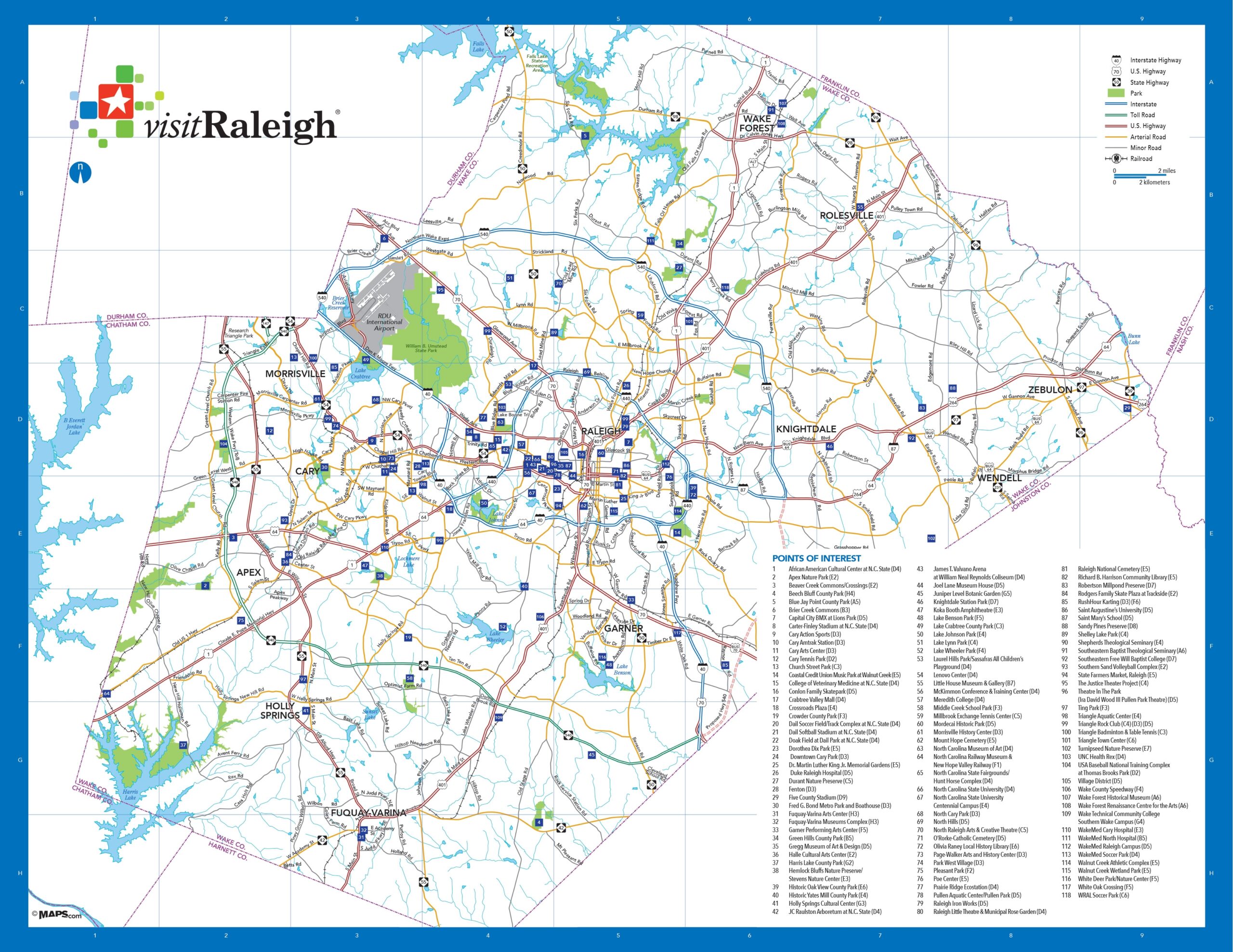 Raleigh N C Maps Downtown Raleigh Map
