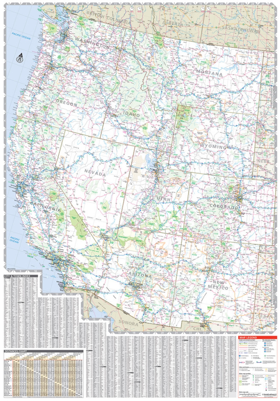 Rand McNally Western United States Folding Travel Map The Map Shop