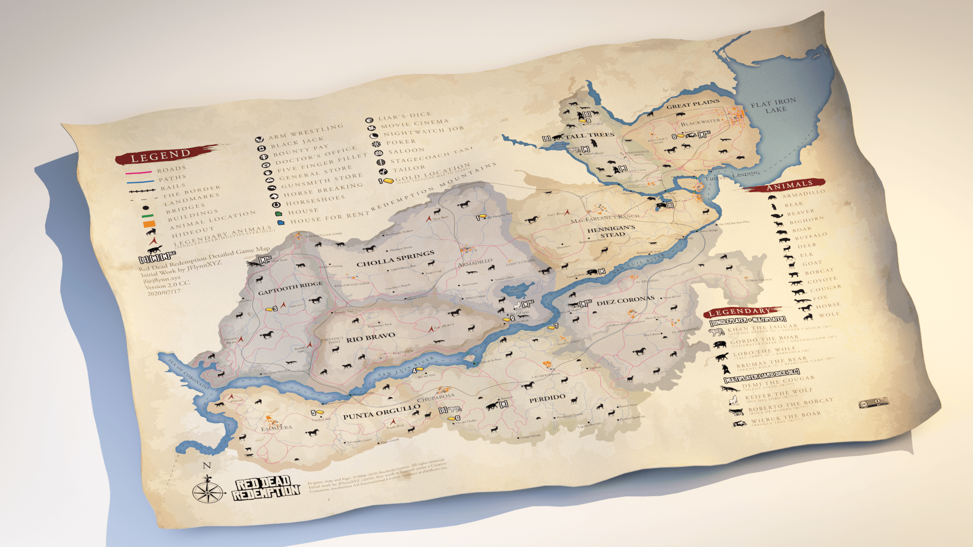 Red Dead Redemption Detailed Game Map JFlynnXYZ Everything Tech