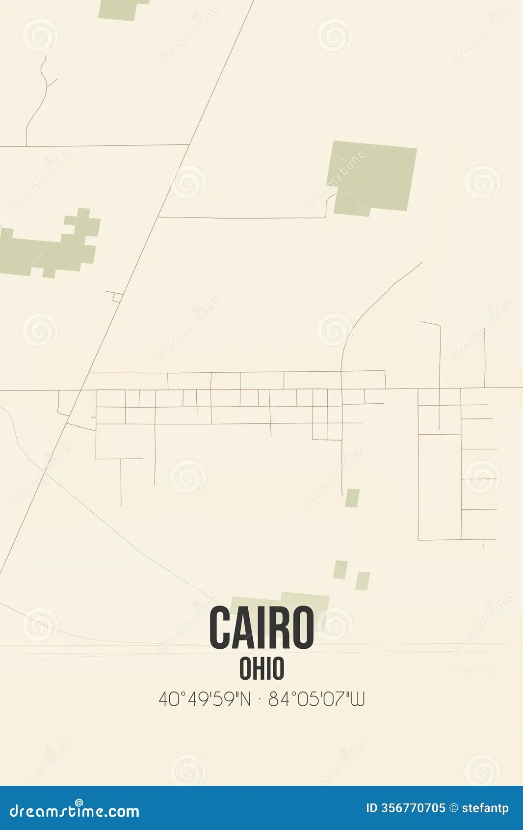 Retro US Map Of Cairo Ohio Vintage Street Map Stock Illustration Illustration Of American Navigation 356770705