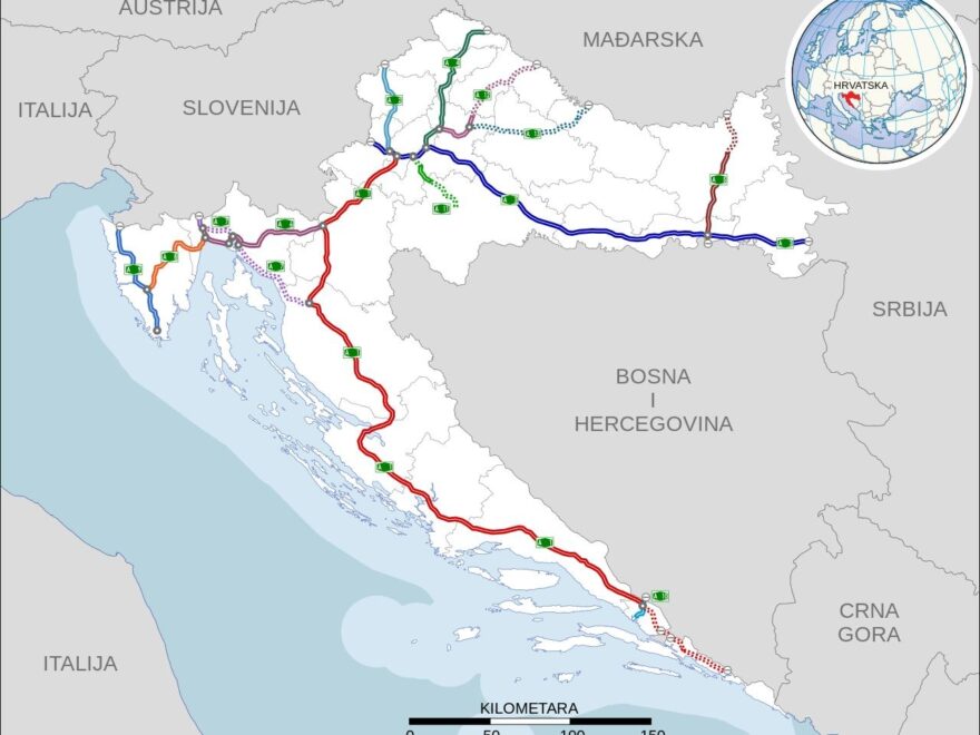 Road Map Of Croatia Roads Tolls And Highways Of Croatia