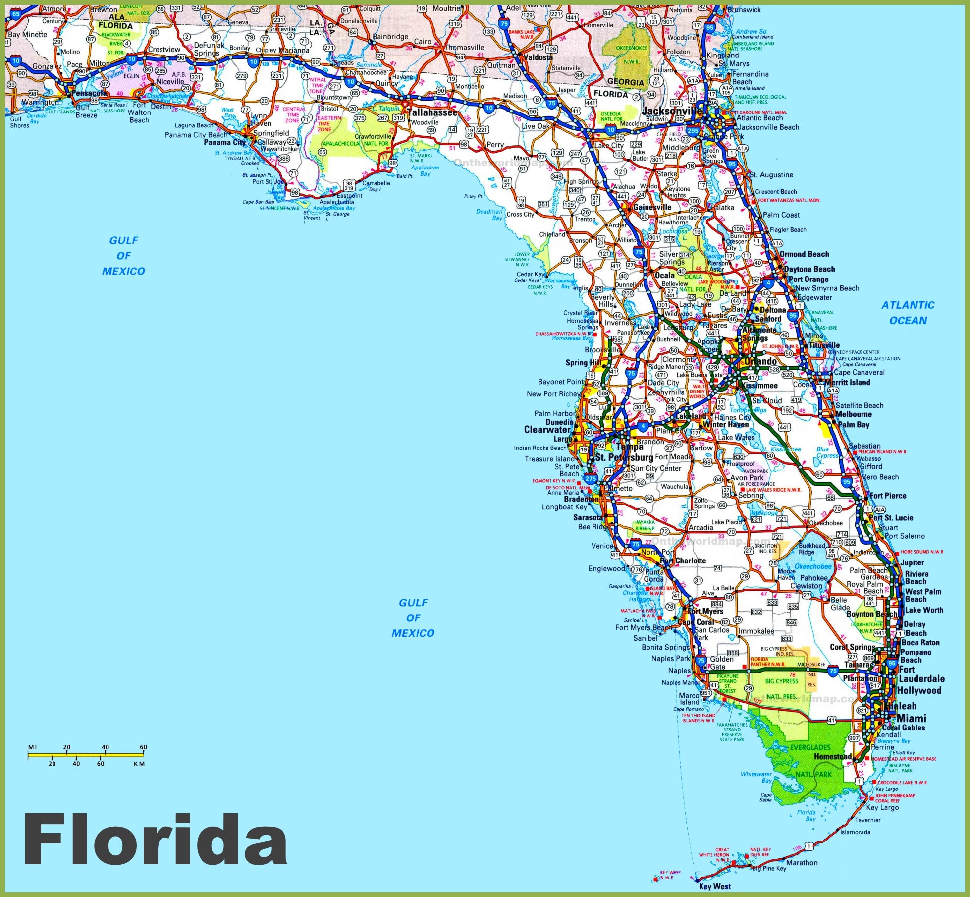 Florida Highway Map Printable Florida Highway Map Printable