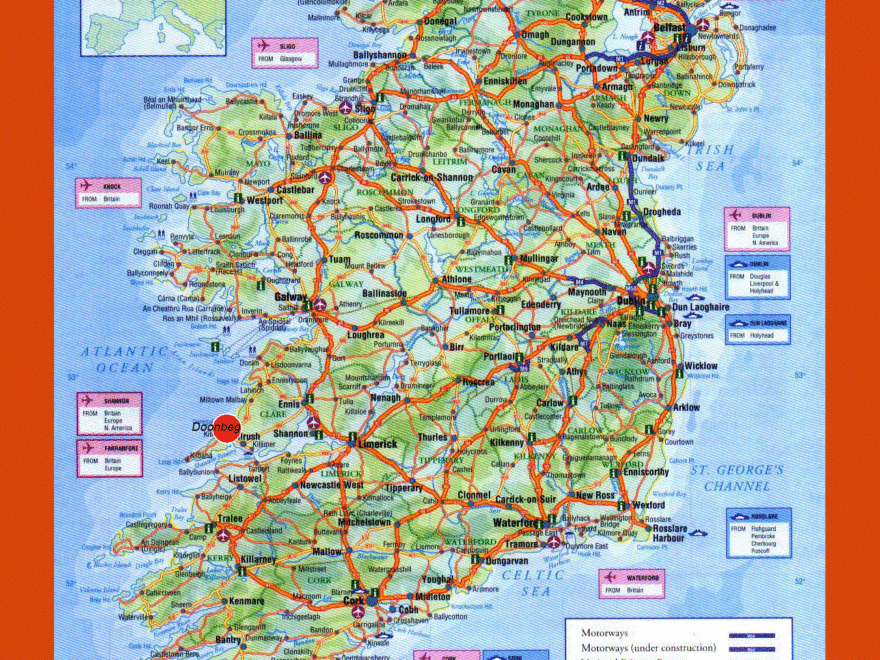 Road Map Of Ireland Maps Of Ireland Maps Of Europe GIF Map Maps Of The World In GIF Format Maps Of The Whole World