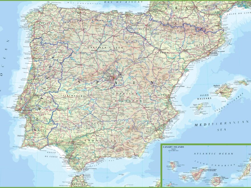 Road Map Of Spain Roads Tolls And Highways Of Spain