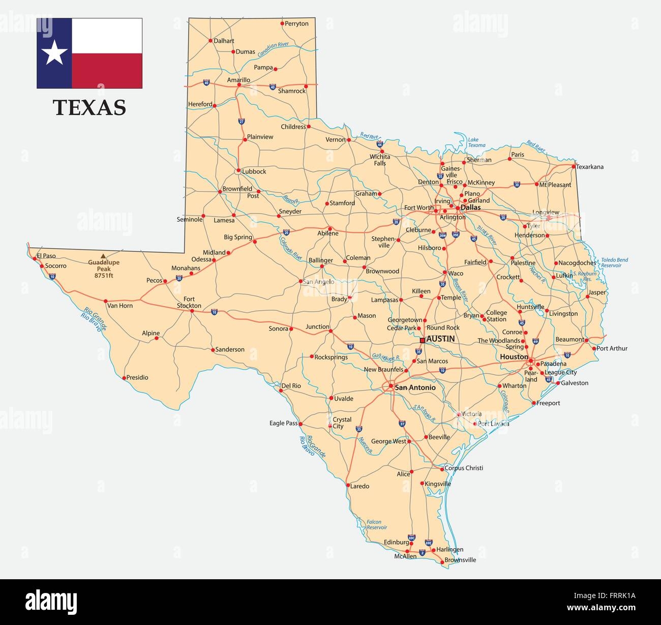 Printable Texas Road Map