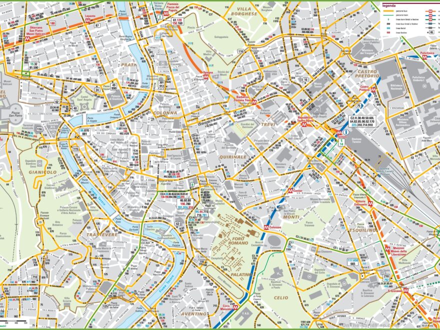 Rome City Centre Map Ontheworldmap