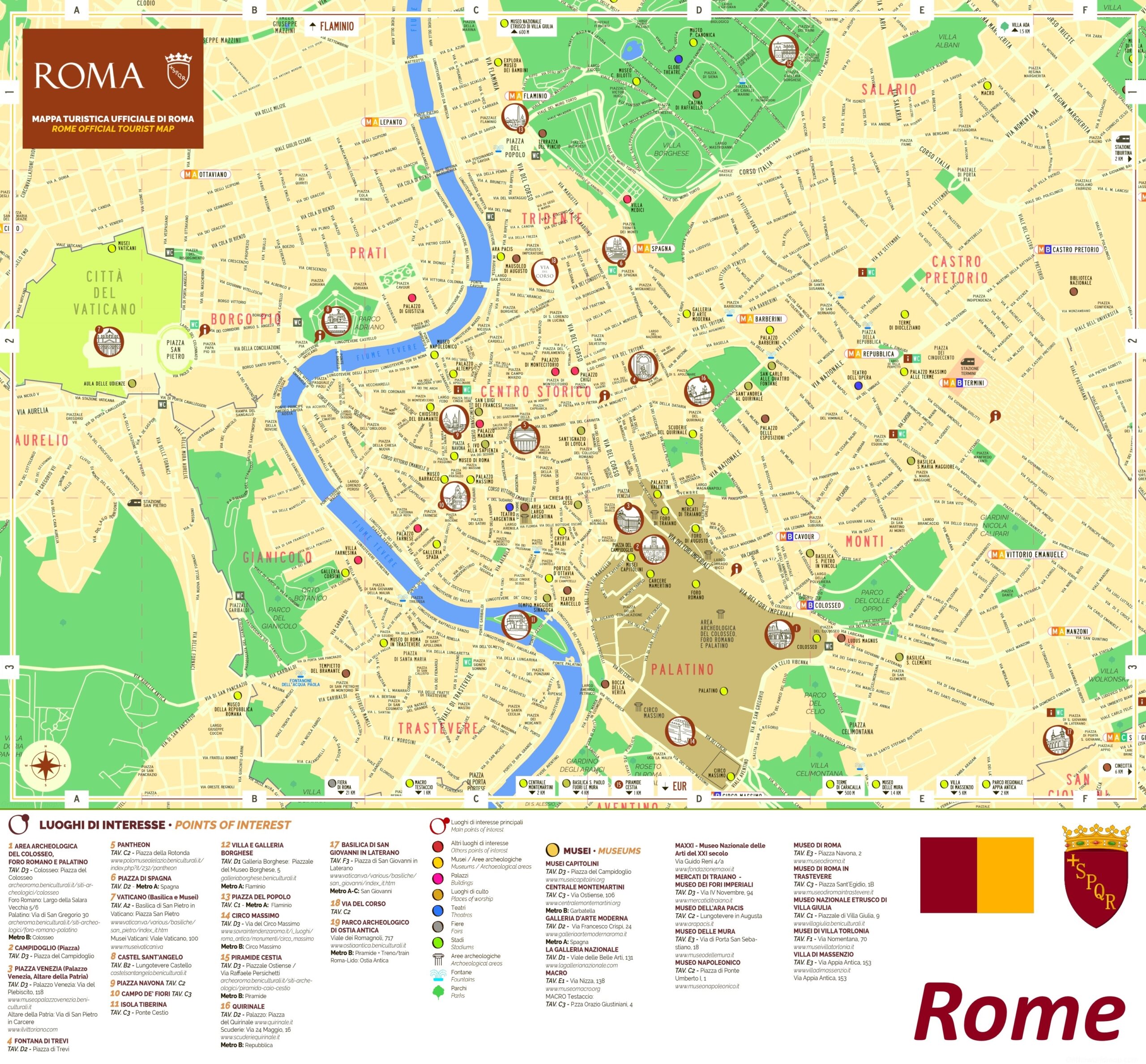 Rome Street Map Printable