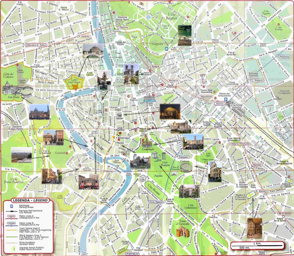 Rome Roma Map