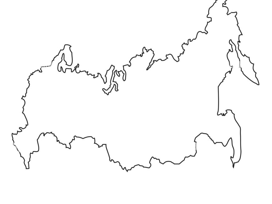Russia Map Outline Black And White Stock Photos Images Alamy