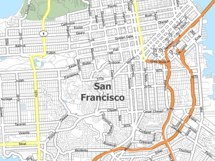 San Francisco Map California GIS Geography