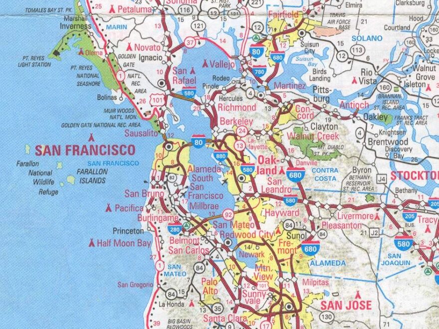 SanFrancisco Bay Area And California Maps English 4 Me 2