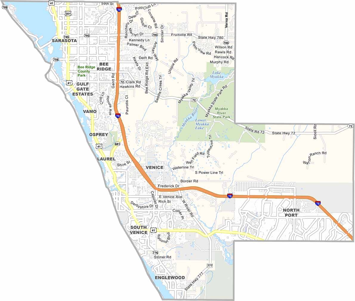 Sarasota County Maps Printable