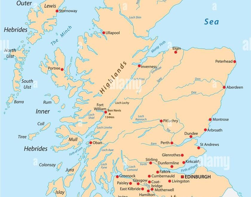 Scotland Map Hi res Stock Photography And Images Alamy