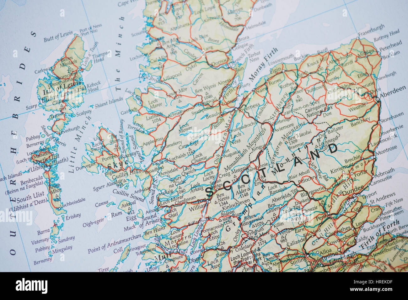 Scotland Road Map Printable