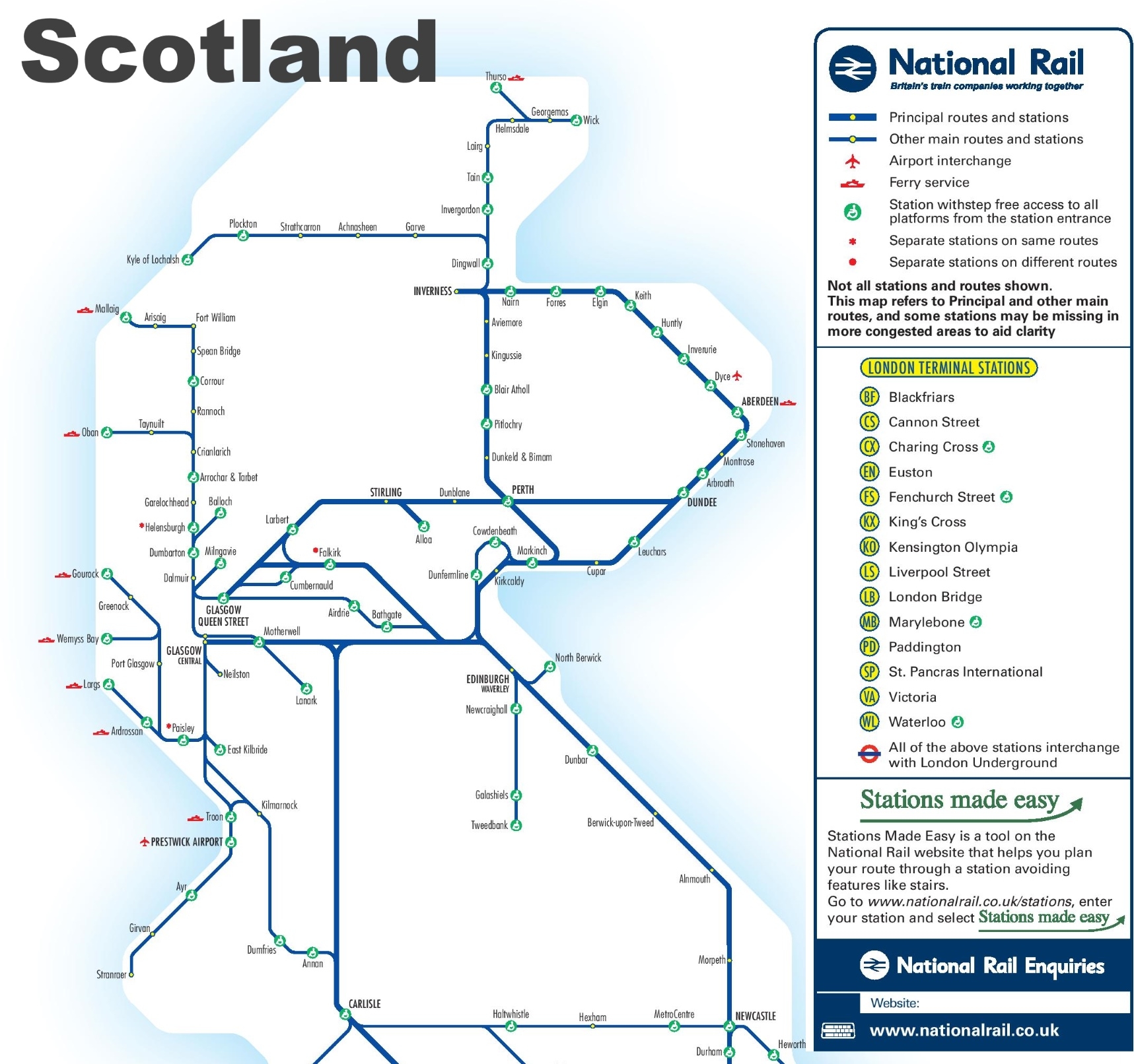 Scotland Rail Map Ontheworldmap