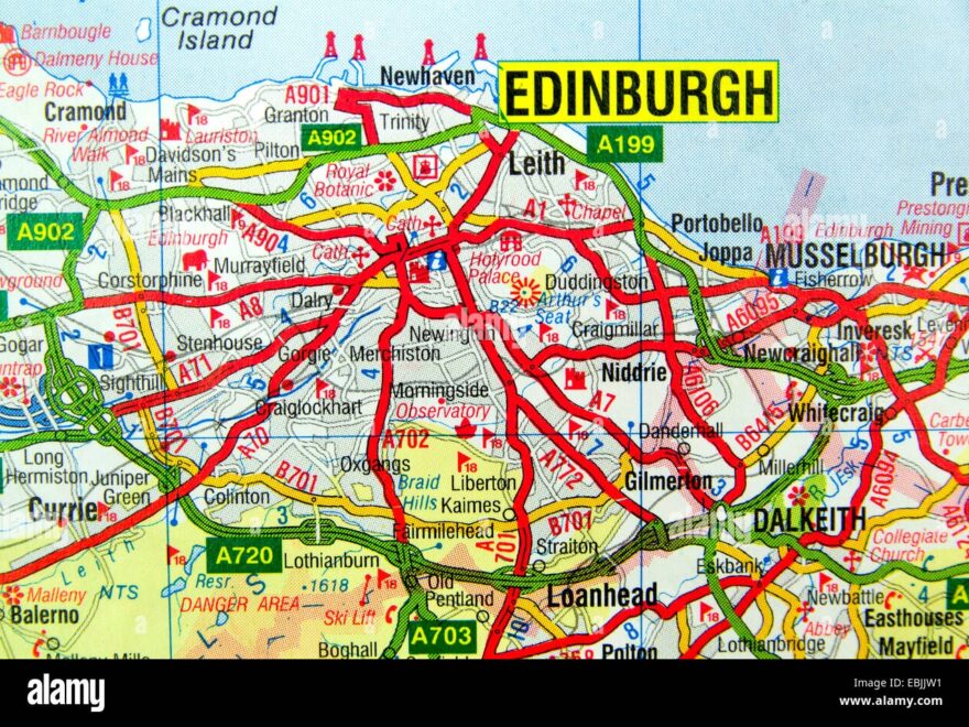 Scotland Road Map Hi res Stock Photography And Images Alamy