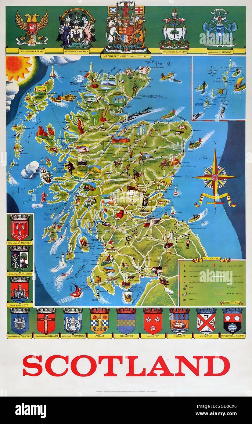 Printable Map Of Scotland With Tourist Sites