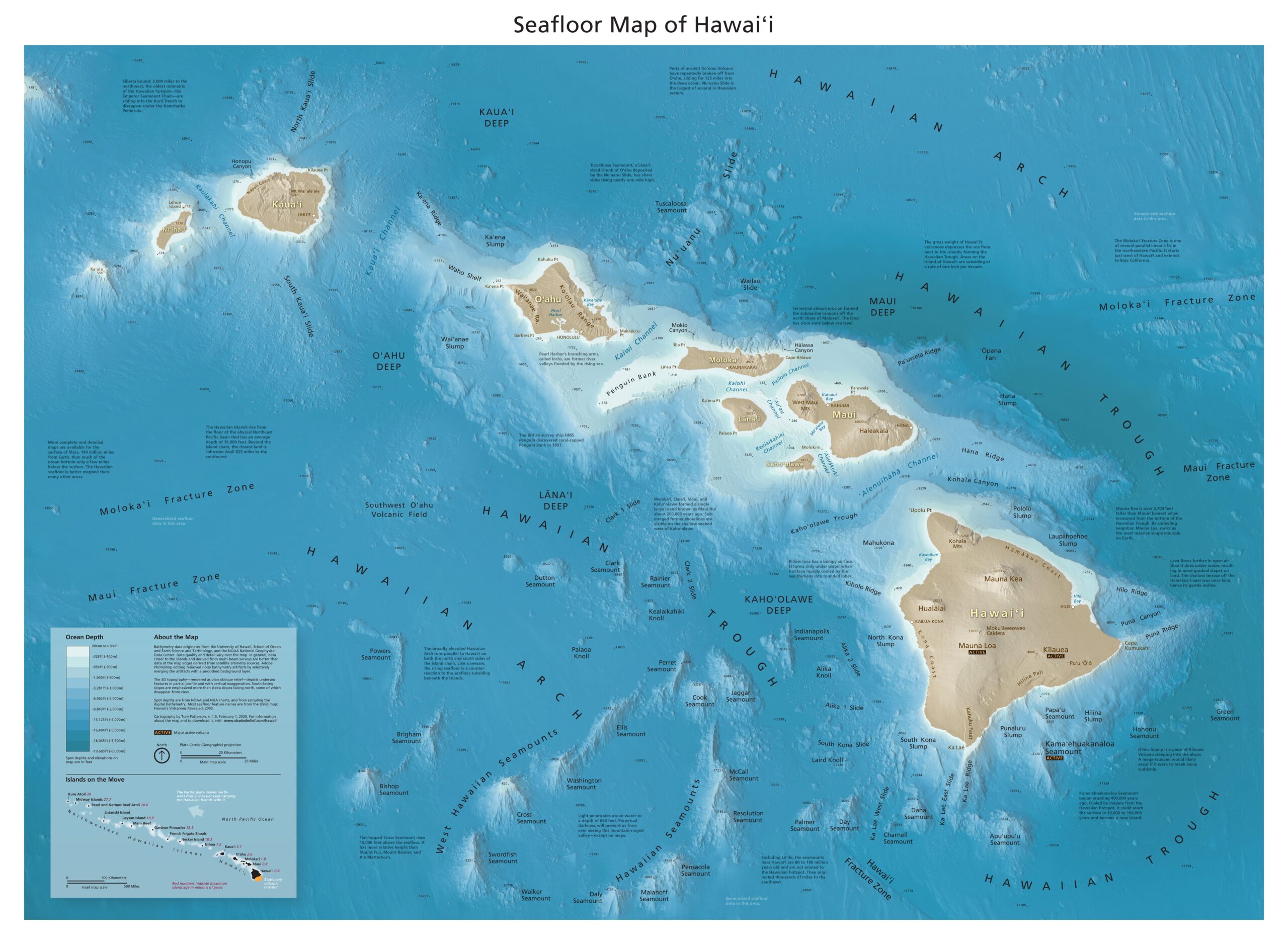 Seafloor Map Of Hawaii Seafloor Map Of Hawaii