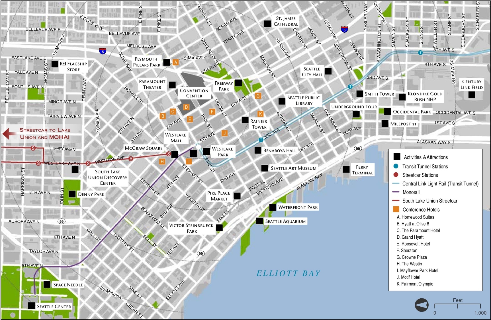 Seattle Tourist Attractions Map Ontheworldmap