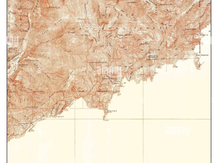 Seven Devils Mining District Idaho Map 1920 1 48000 United States Of America By Timeless Maps Data U S Geological Survey Stock Photo Alamy