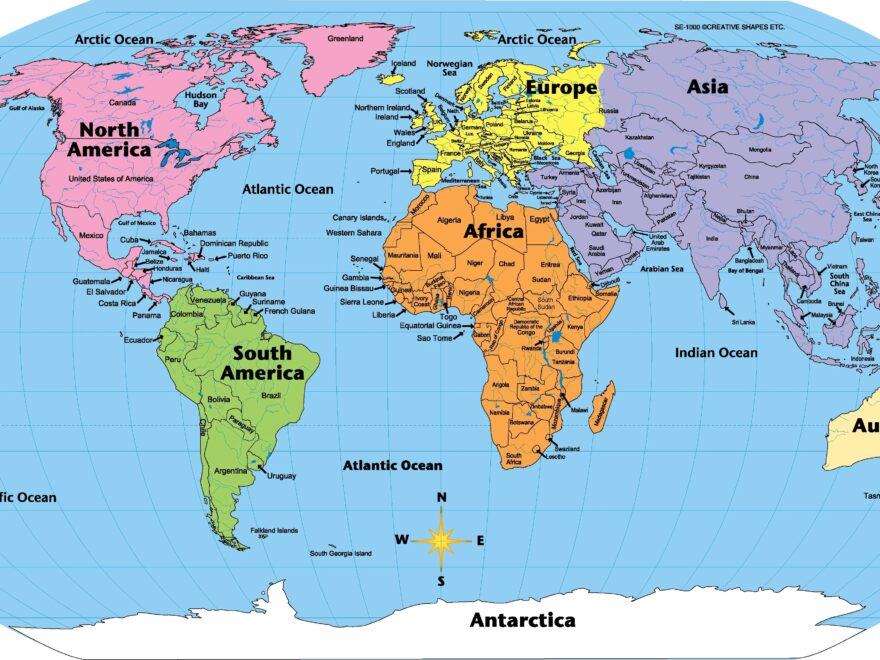 SHAPES ETC Labeled World Practice Maps Walmart