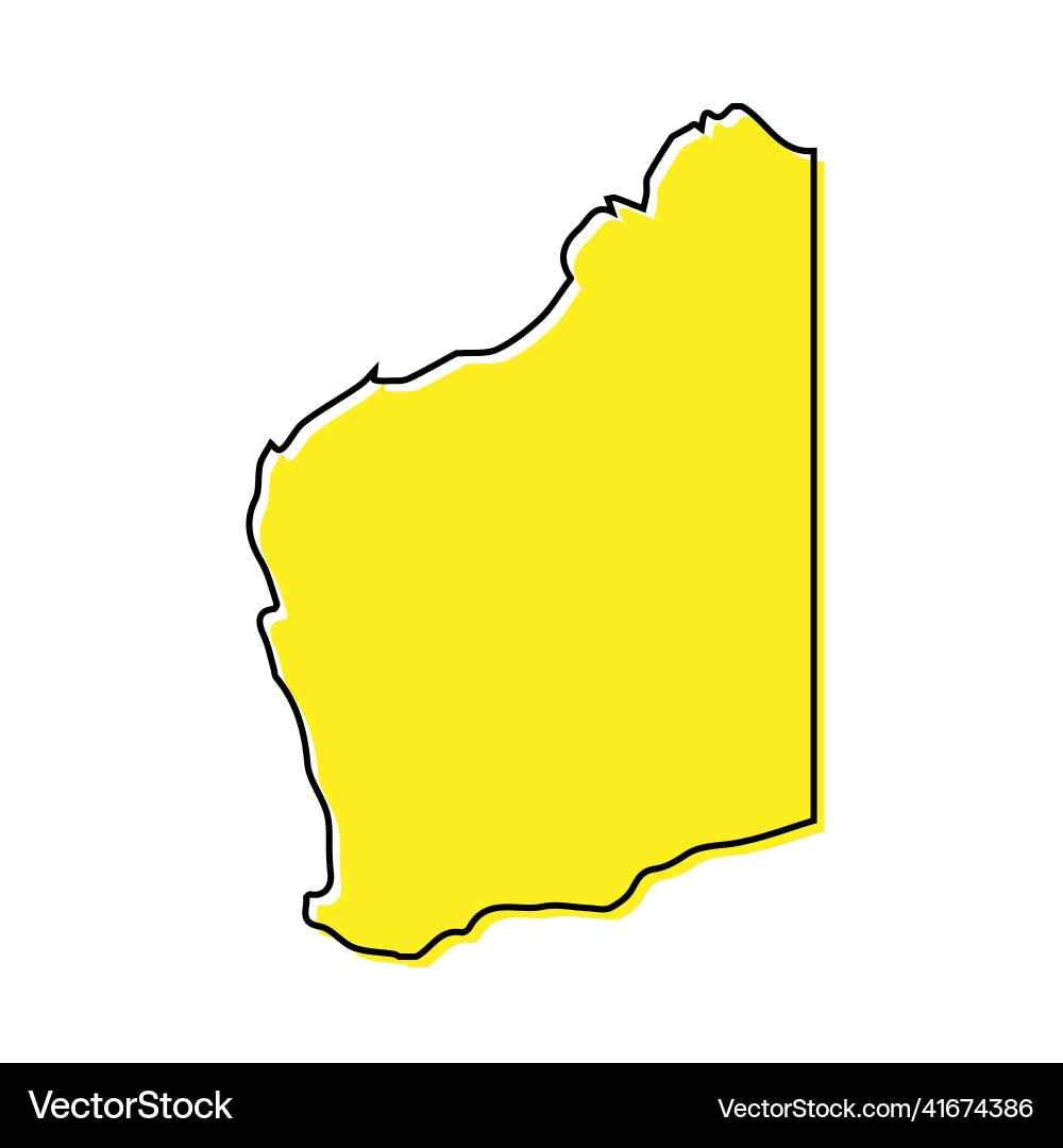 Simple Outline Map Of Western Australia Royalty Free Vector Simple Outline Map Of Western Australia Royalty Free Vector