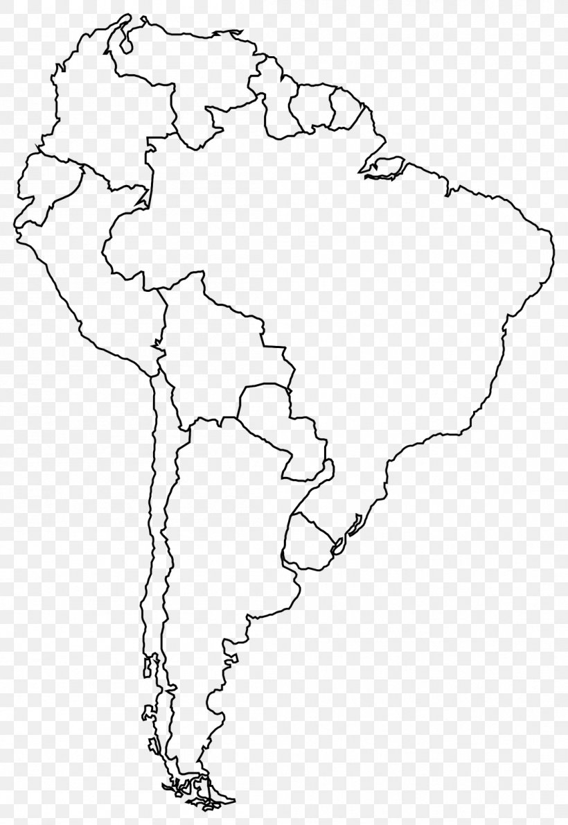 Blank Printable Map South America