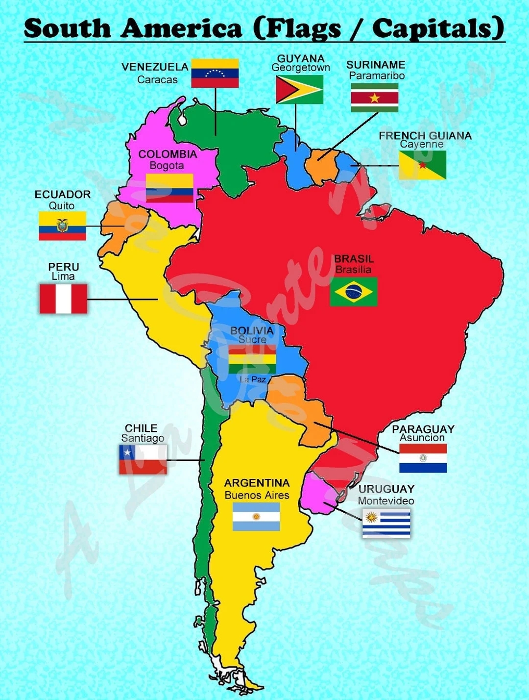Printable Map Of South America Countries Printable Map Of South America Countries