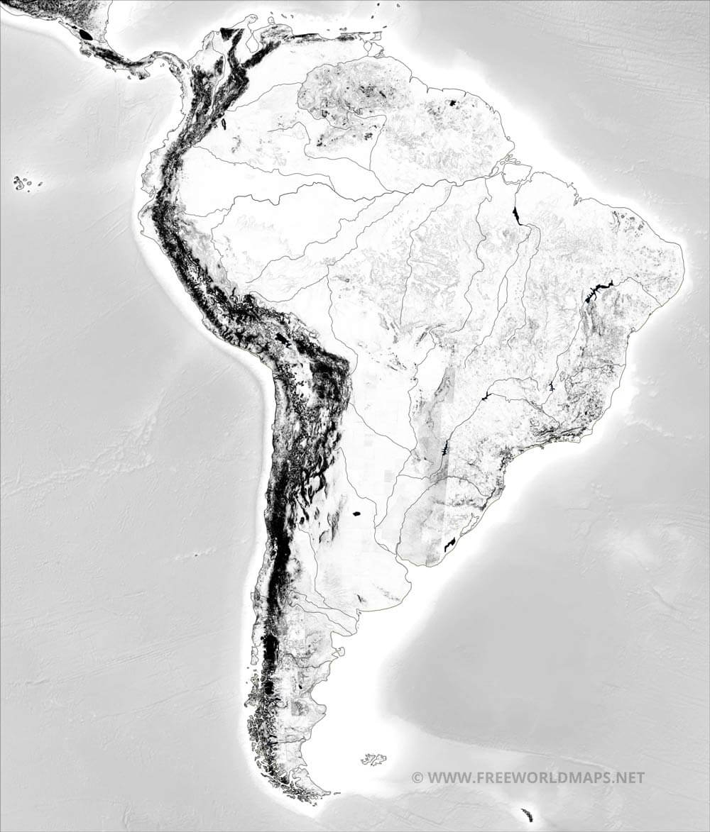 Latin America Map Blank Printable