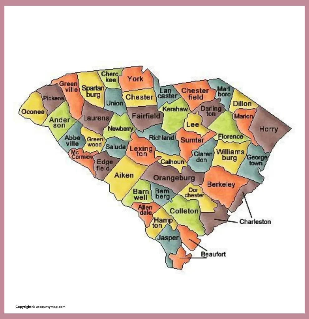 South Carolina County Map Map Of SC Counties And Cities 