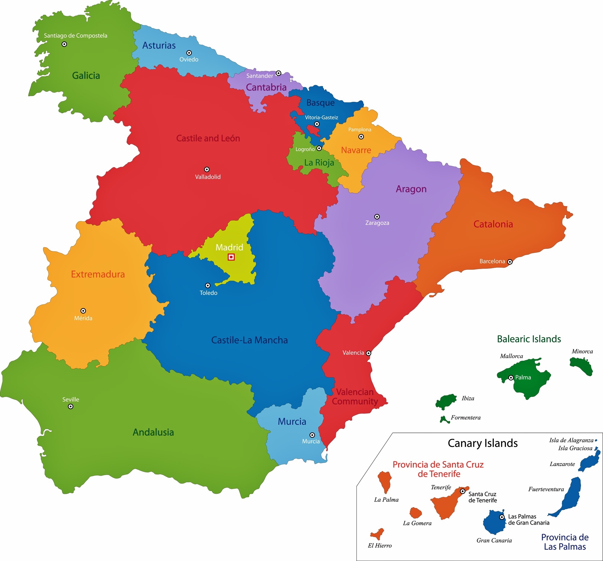 Spain Map Of Regions And Provinces OrangeSmile