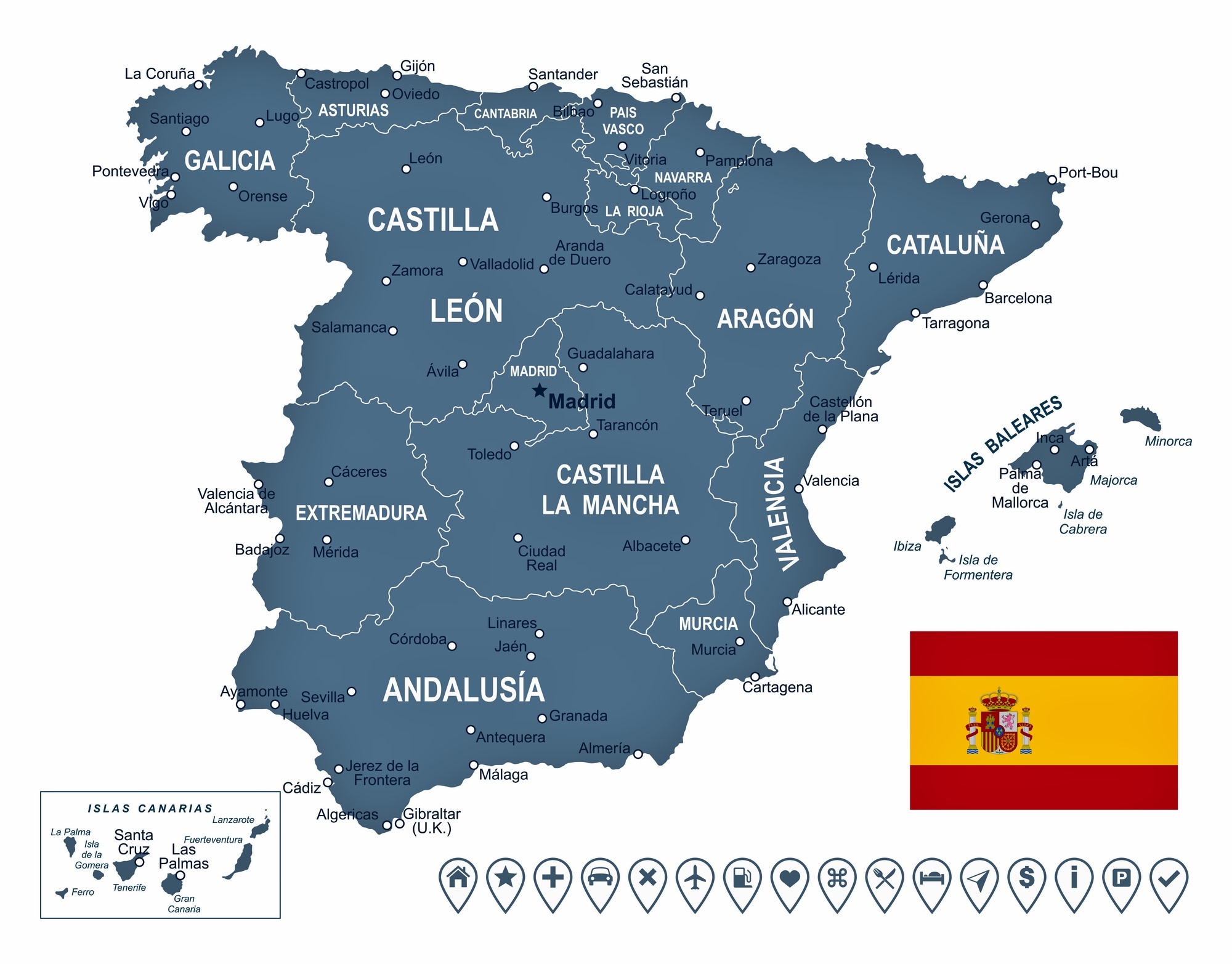 Spain Maps Printable Maps Of Spain For Download