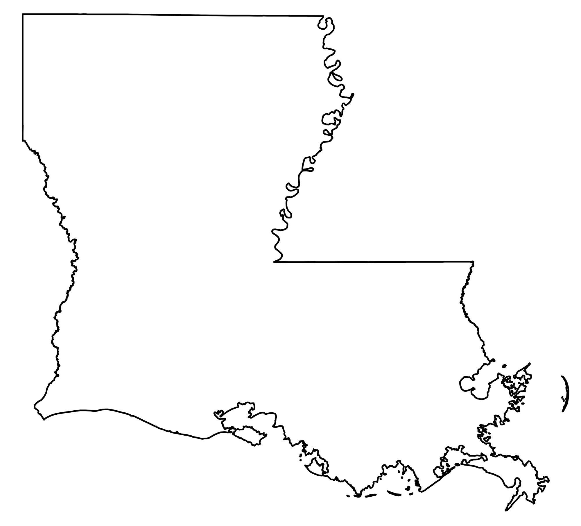 Louisiana State Map Printable
