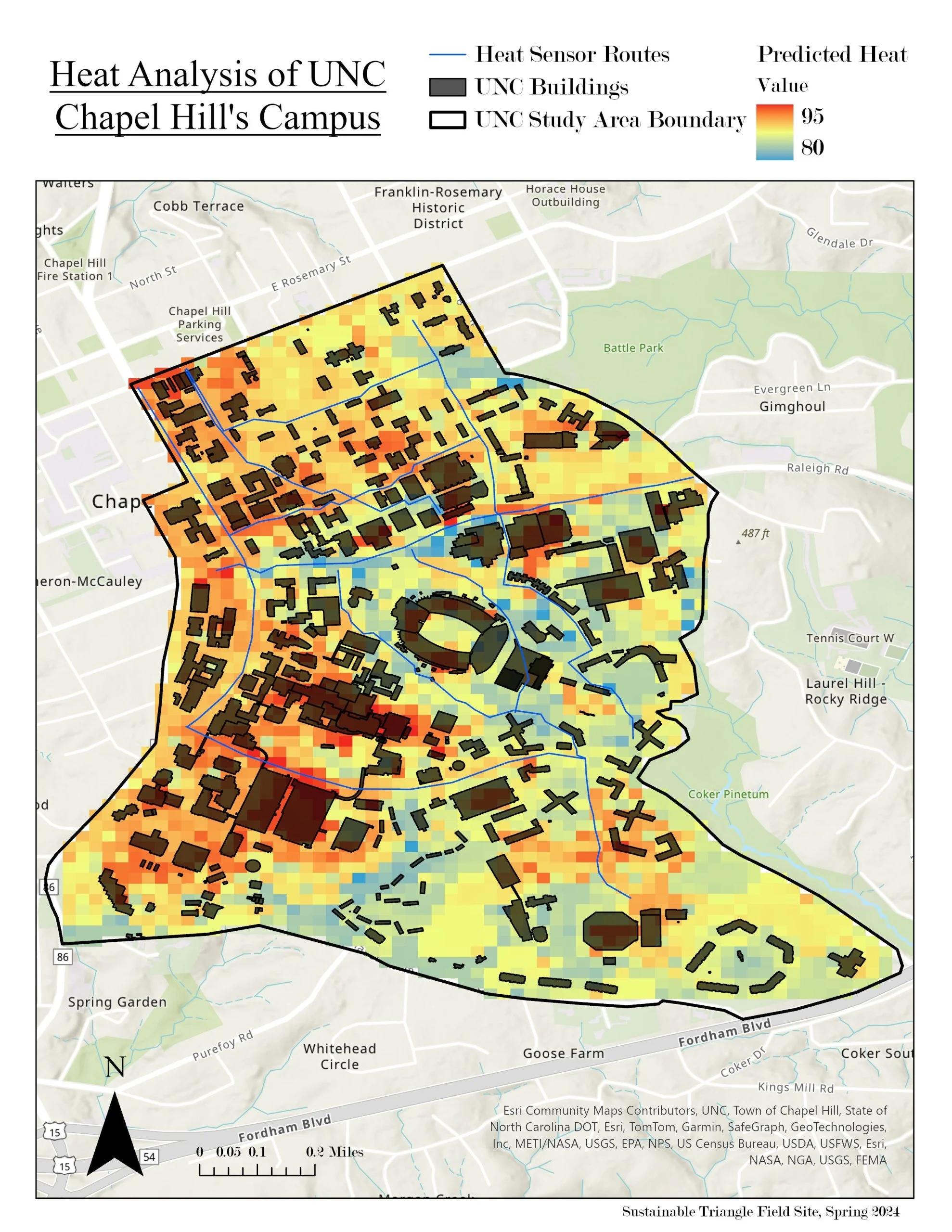 Student Researchers Map Heat On Campus UNC Chapel Hill
