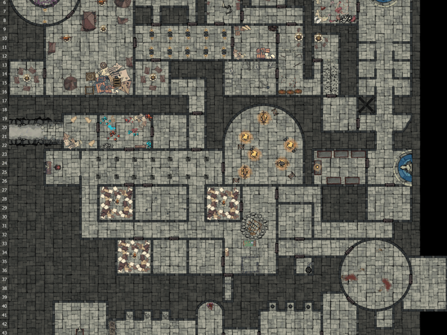 Sunless Citadel Fortress Level Map 50x50 2 Minute Table Top Assets And More R battlemaps