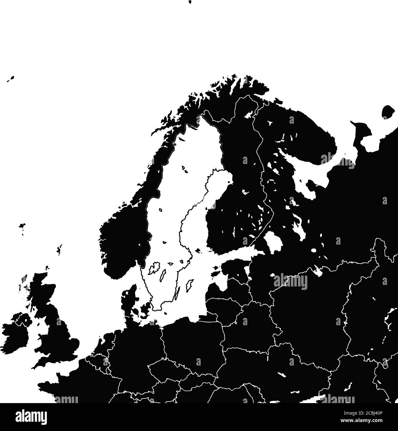Sweden Map Black And White Stock Photos Images Alamy