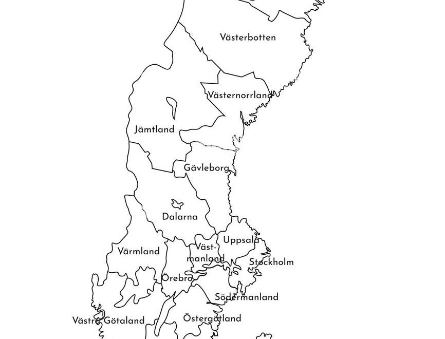 Sweden Map Vector Black And White Stock Photos Images Page 2 Alamy