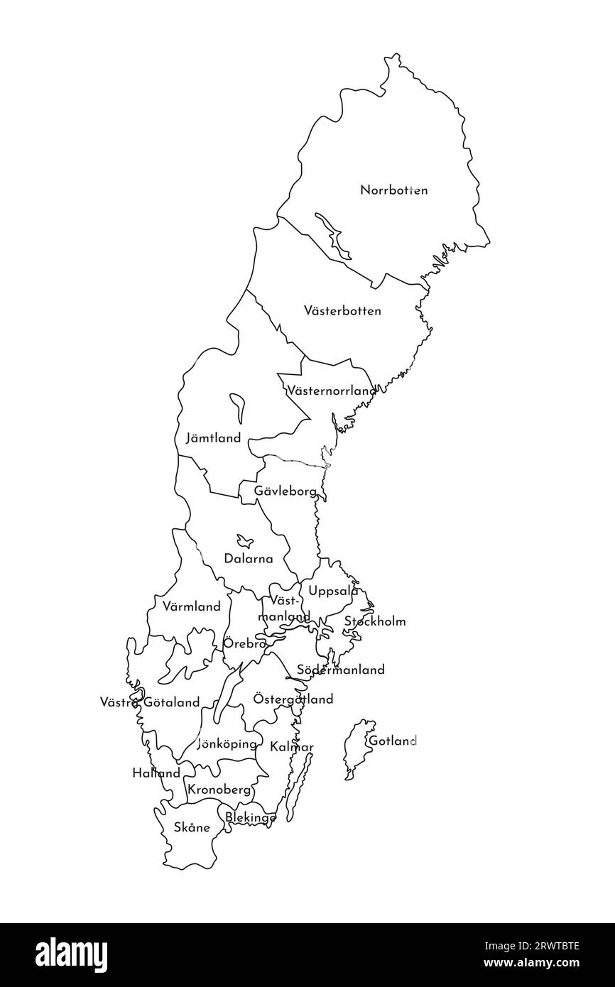 Sweden Map Vector Black And White Stock Photos Images Page 2 Alamy