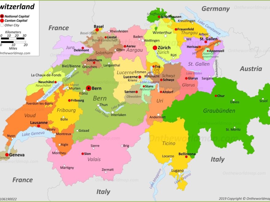 Switzerland Maps Detailed Maps Of Switzerland Swiss Confederation