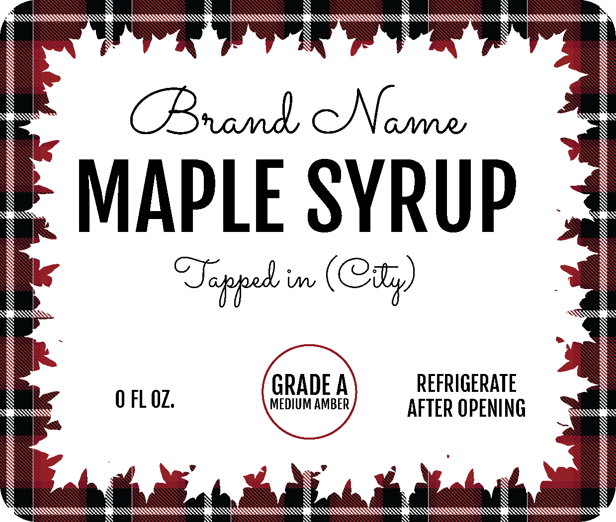 Syrup Label Templates Design Free Online SheetLabels 