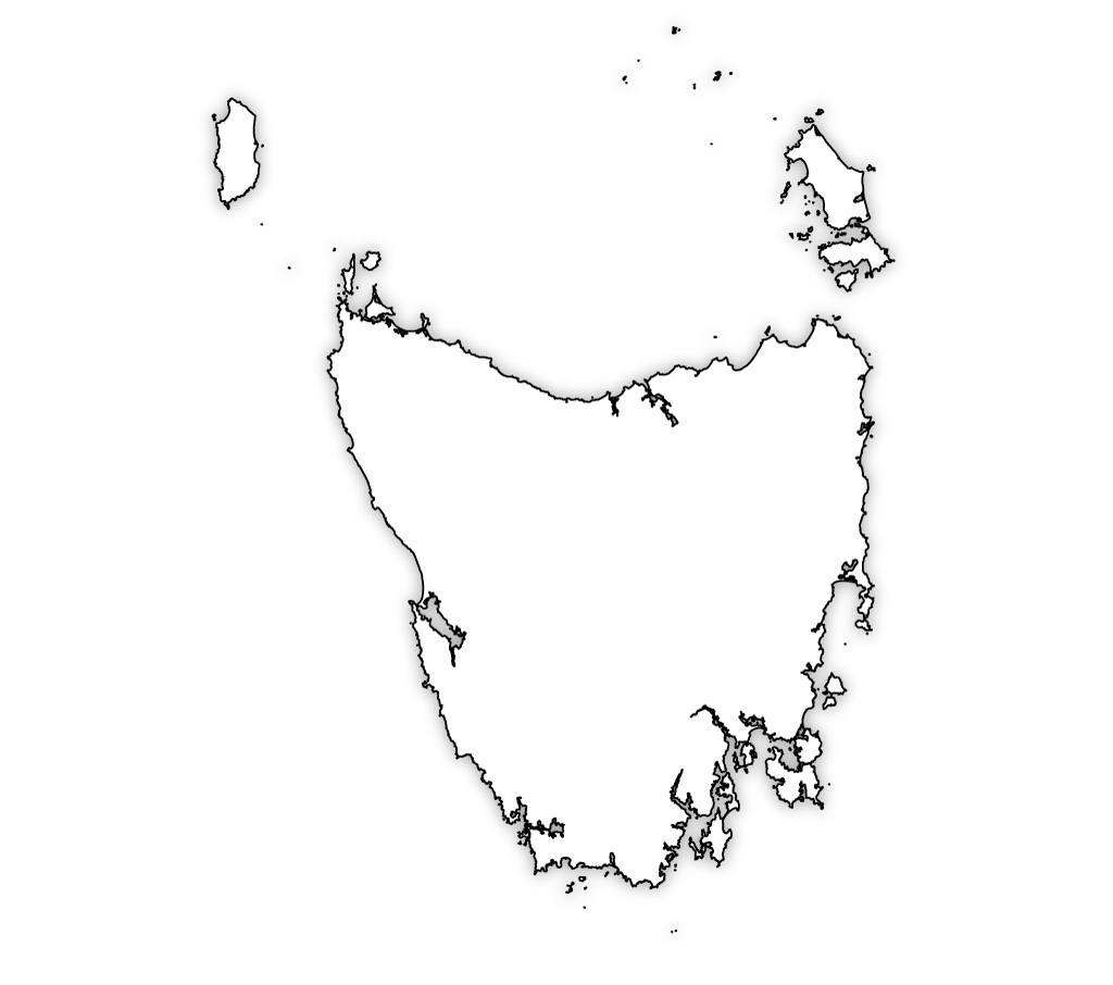 Tasmania Outline Map