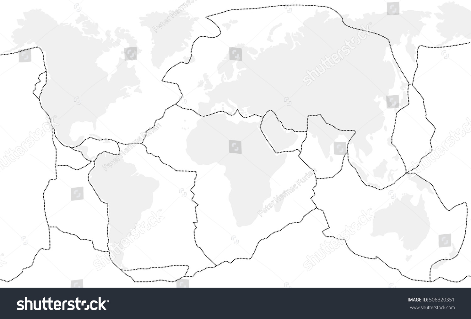 Tectonic Plates Empty Map Over 4 Royalty Free Licensable Stock Illustrations Drawings Shutterstock