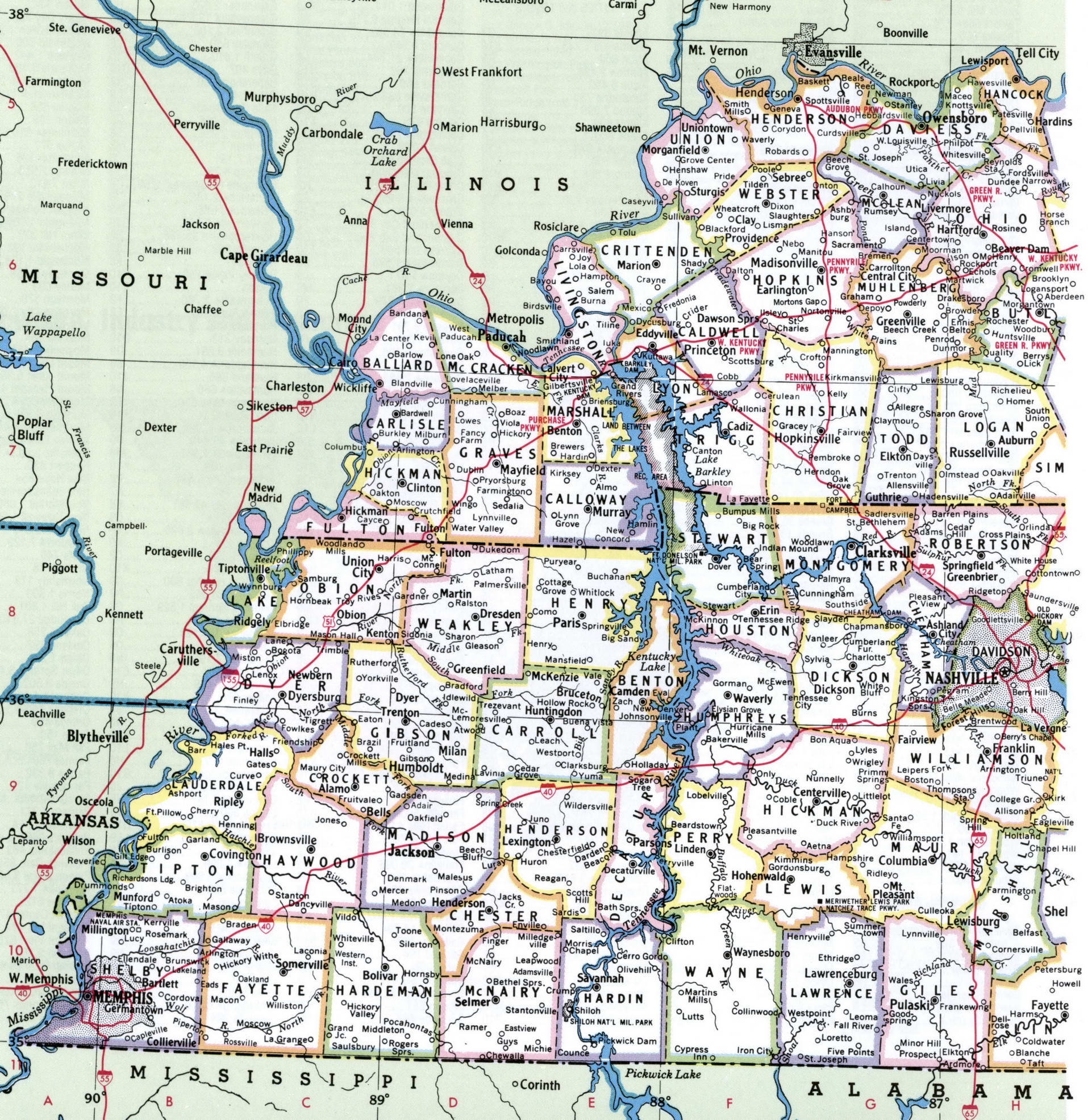 Printable Map Of Tennessee Towns
